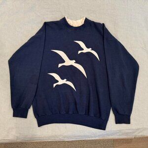 Hanes Women's Navy and Blue Sweatshirt